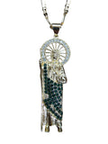 St. Jude Gold Silhouette w/Crystals Necklace