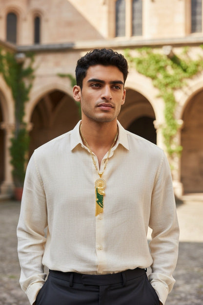 St. Jude Gold Silhouette w/Crystals Necklace