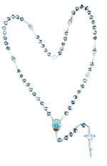 Our Lady of San Juan Grey Metallic Crystal Rosary