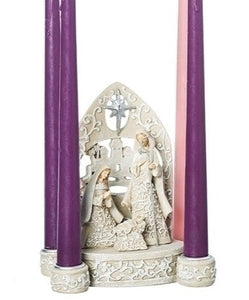 7" Holy Family Advent Candle Holder