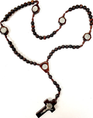 Wood Rosary (MORE SAINTS)