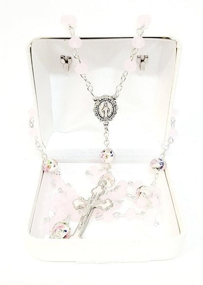 Miraculous Pink Matte Rosary