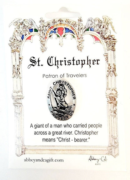 Saint Christopher Protect Us Pin