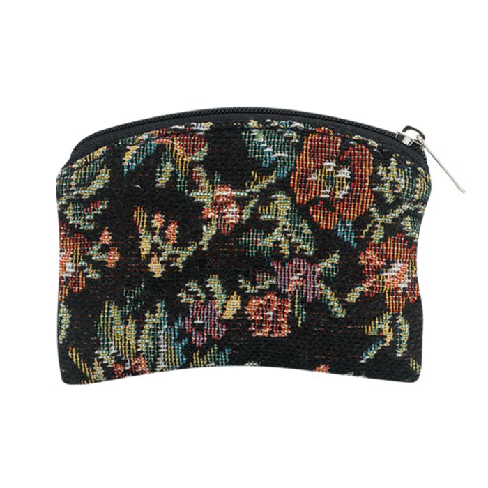 Black Brocade Rosary Pouch