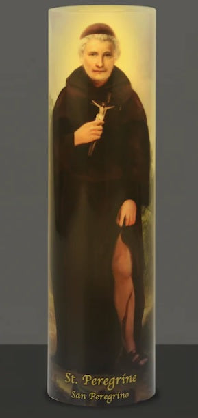 Saint Peregrine LED Candle