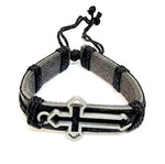 Cross Cut Out Leather Bracelet (MORE COLORS)