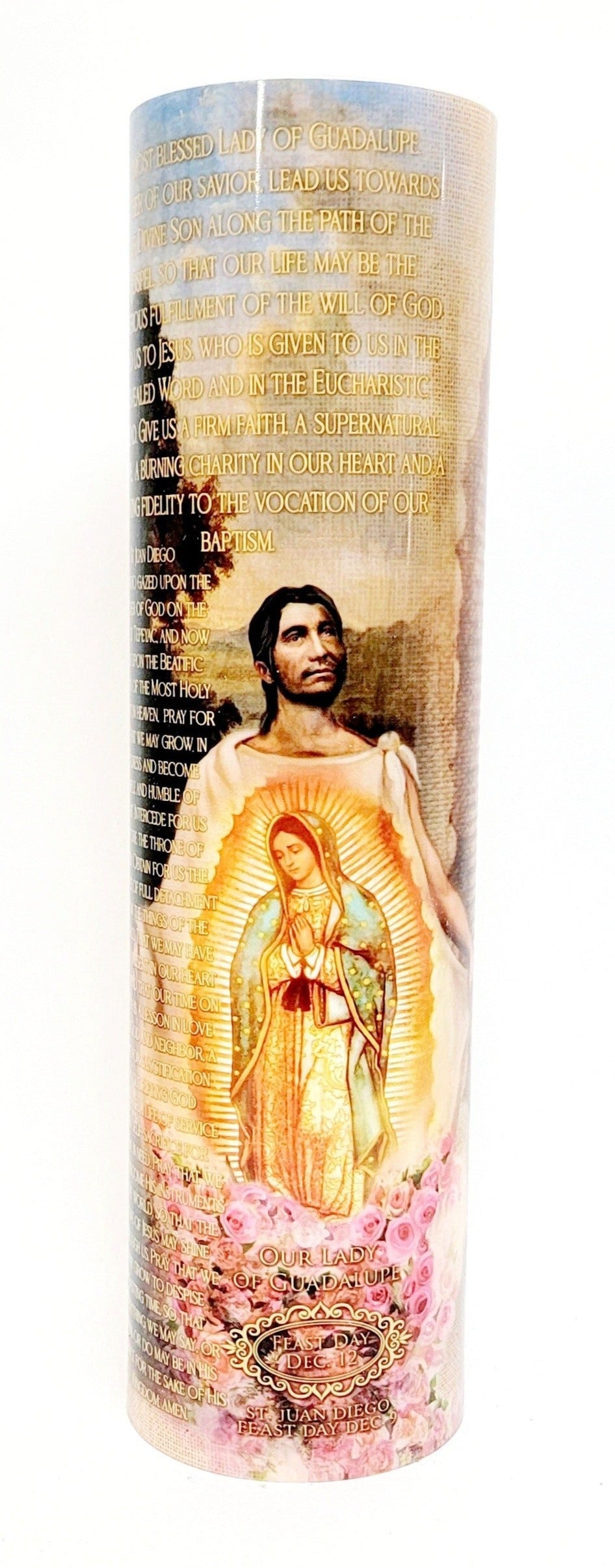 Our Lady of Guadalupe & Saint Juan Diego LED Candle