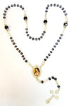 Our Lady of Guadalupe with Guardian Angel Crystal Slate Gray Rosary