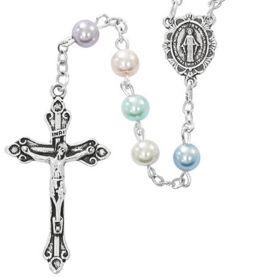Miraculous Multi-Colored Pearl Rosary