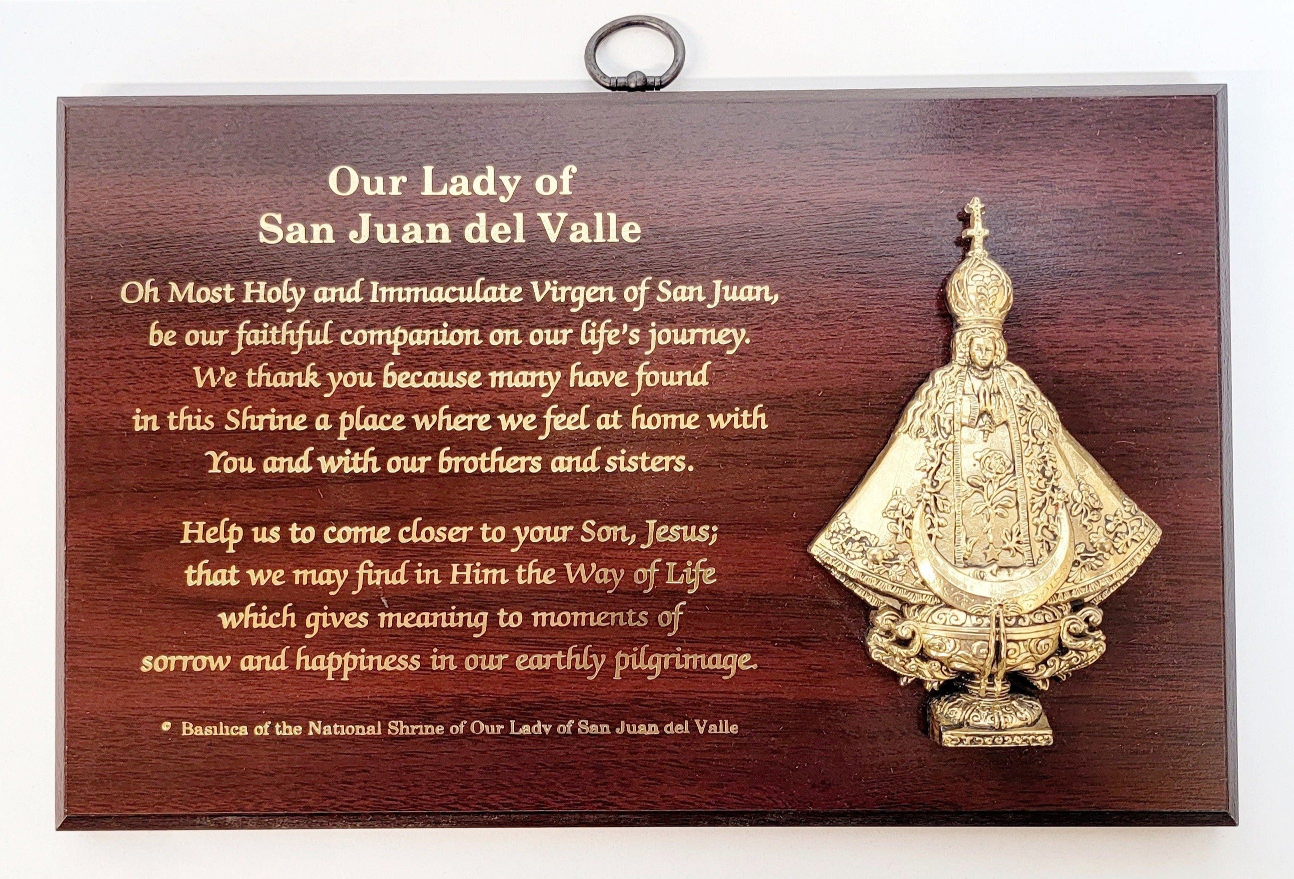 Our Lady of San Juan del Valle Wall Plaque