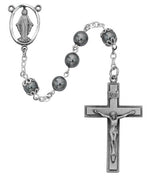Miraculous 7MM Imitation Hematite Rosary