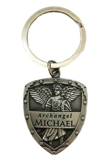 Saint Michael Shield Key Chain