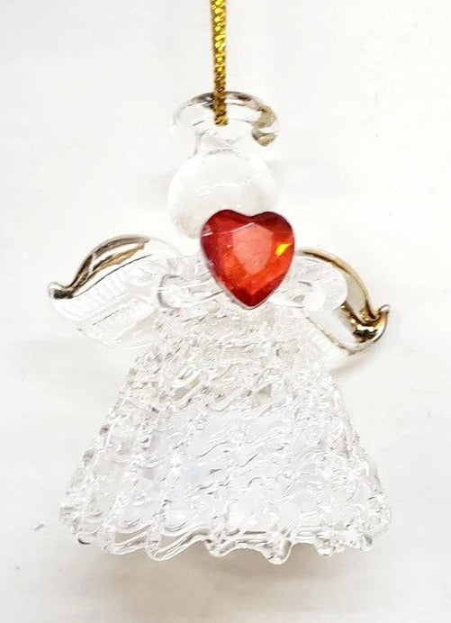 LED Glass Angel Ornament