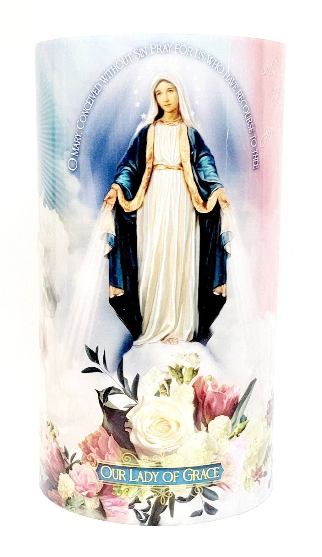 4x7 Three Ladies LED Candle (Guadalupe/Fatima/Grace)