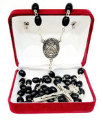 Our Lady of San Juan 7mm Black Wood Rosary