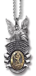 Car Charm Guardian Angel with Saint Christopher