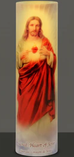 Sacred Heart of Jesus LED Candle