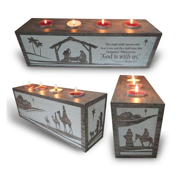 Advent Block Candle Holder