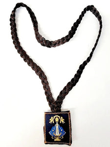 Large Our Lady of San Juan Cloth Braided Scapular