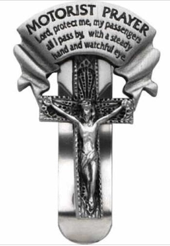 Motorist Prayer Car Visor Clip