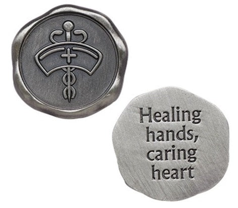 Nurse Healing Hands Caring Heart Pocket Token