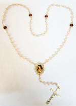 Our Lady of Guadalupe Crystal Peach Rosary