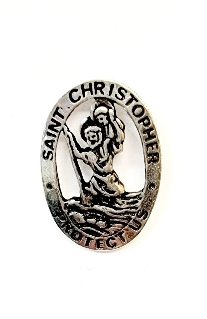Saint Christopher Protect Us Pin