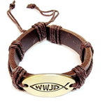 WWJD Leather Bracelet (MORE COLORS)