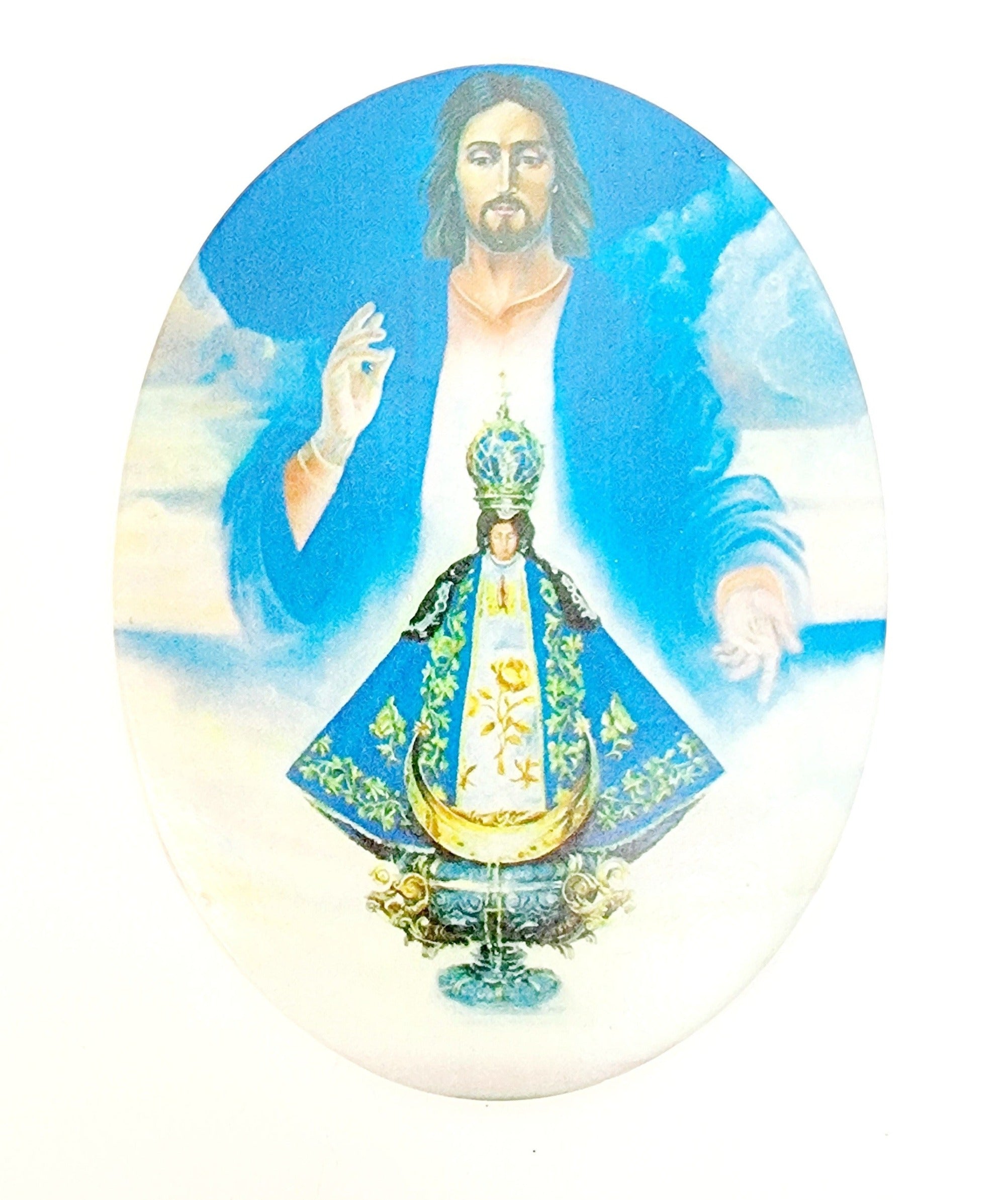 Our Lady of San Juan Oval Resin Plaque with Stand (MORE STYLES)