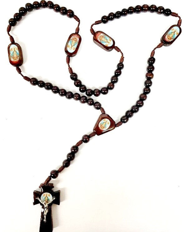 Wood Rosary (MORE SAINTS)