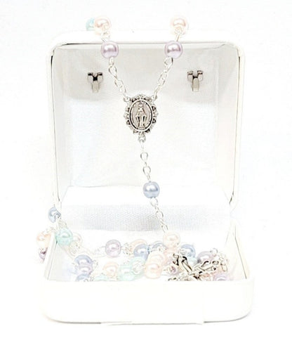 Miraculous Multi-Colored Pearl Rosary