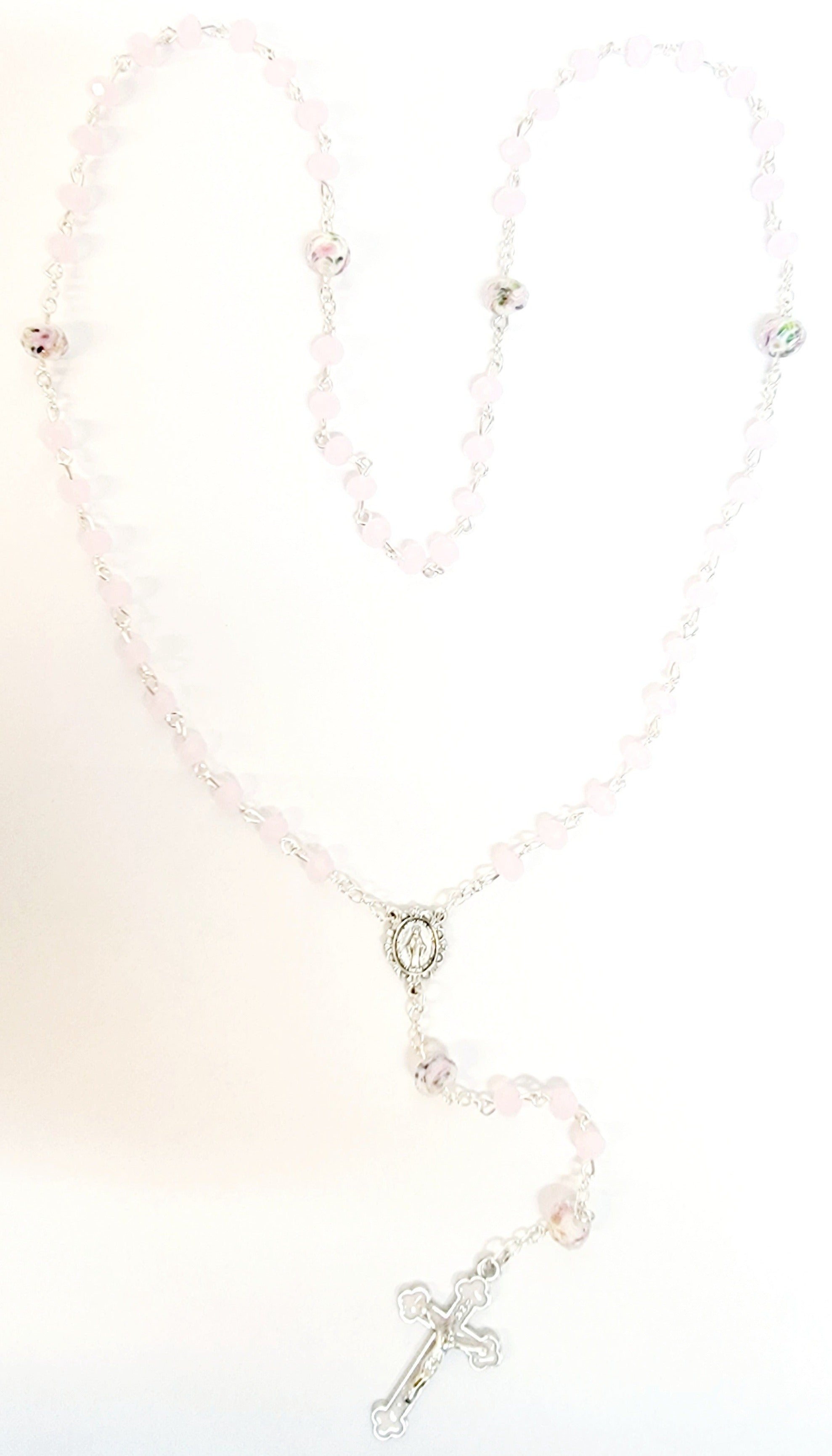 Miraculous Pink Matte Rosary