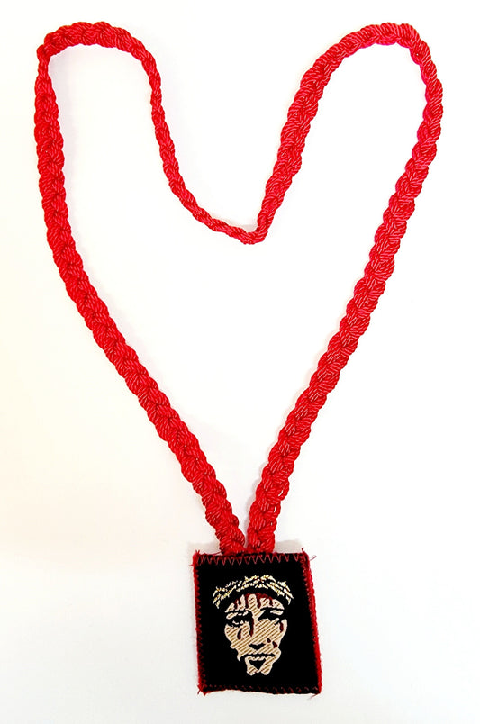 Large Blood of Christ Cloth Braided Scapular