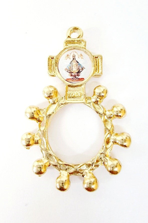Gold/Silver Virgen de San Juan Finger Rosary