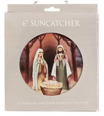 6" Holy Family in Creche Sun Catcher