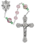 Miraculous Pink Floral Crystal Rosary