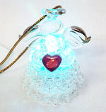 LED Glass Angel Ornament