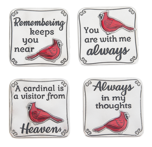 A Cardinal is a Visitor From Heaven Pocket Charm