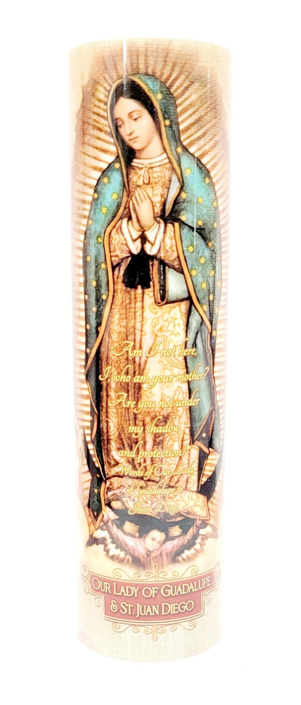 Our Lady of Guadalupe & Saint Juan Diego LED Candle