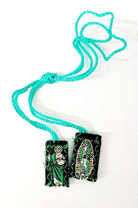 Mini Saint Jude with Our Lady of Guadalupe Cloth Scapular