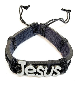 Jesus Leather Bracelet (MORE COLORS)