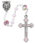 Miraculous Pink Matte Rosary