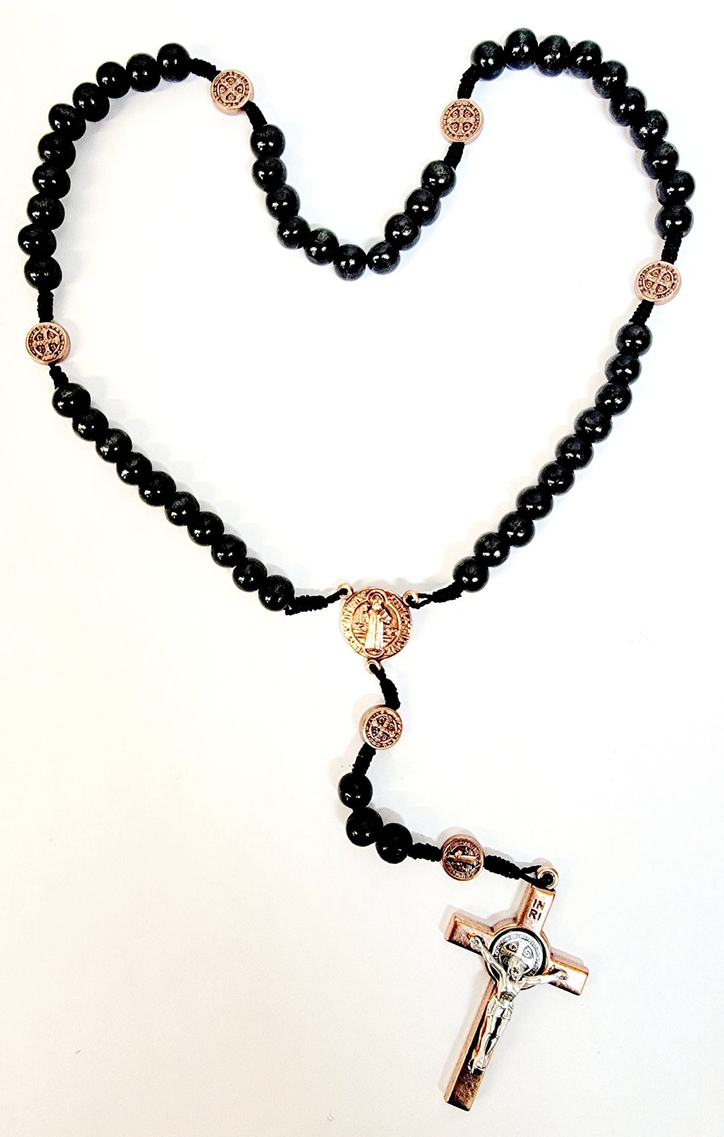 Black Wood Saint Benedict Rosary
