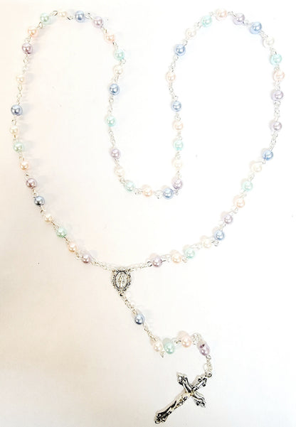 Miraculous Multi-Colored Pearl Rosary