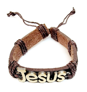 Jesus Leather Bracelet (MORE COLORS)