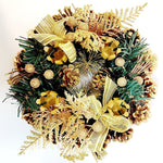 Advent Candle Pine Cone Gold Wreath