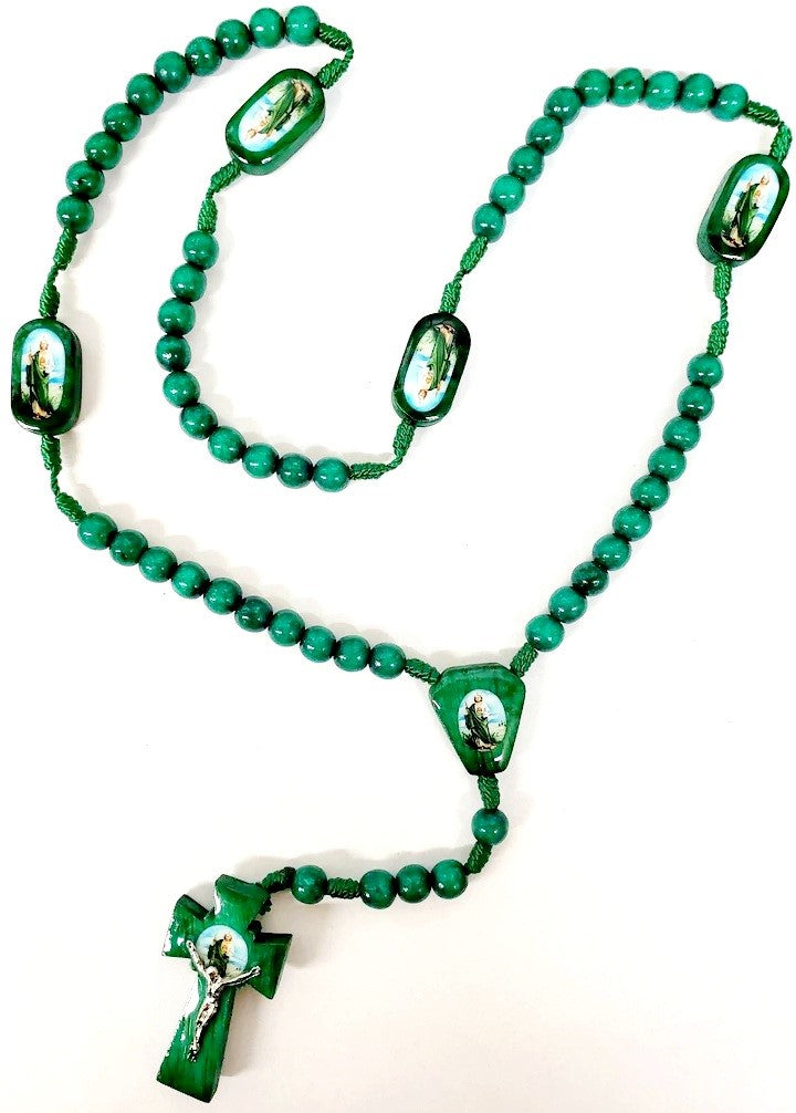 Wood Rosary (MORE SAINTS)