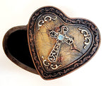 Heart with Cross Trinket Box
