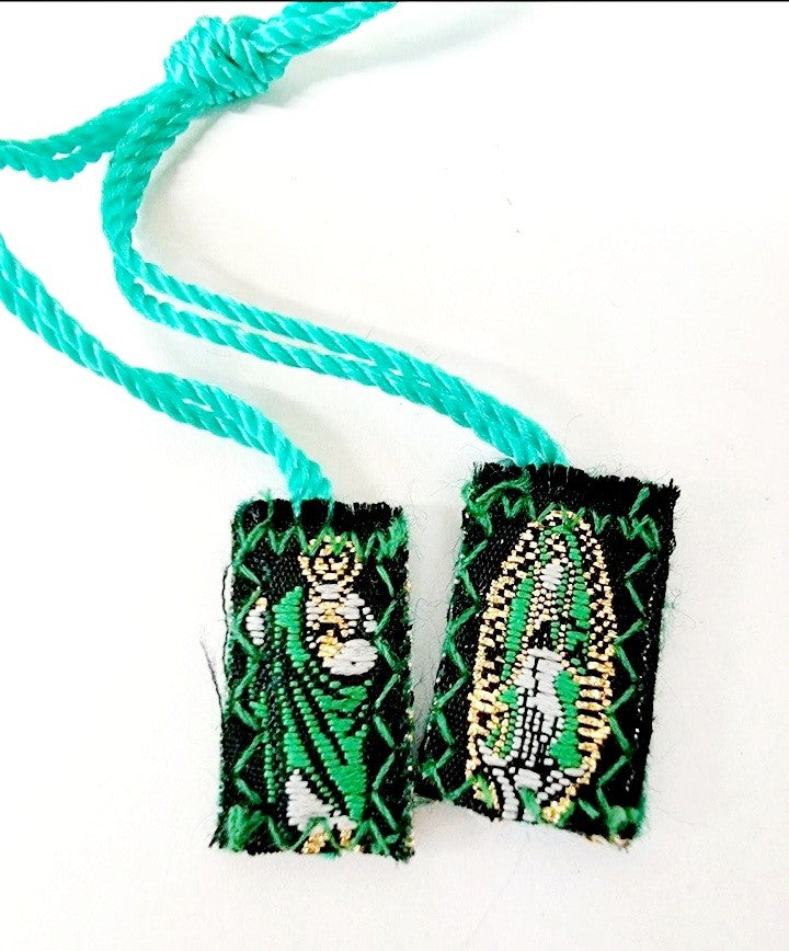Mini Saint Jude with Our Lady of Guadalupe Cloth Scapular