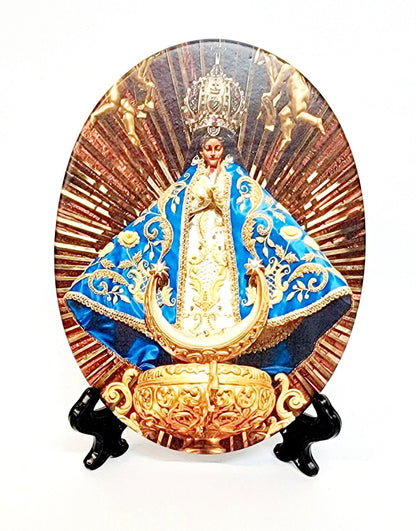 Our Lady of San Juan Oval Resin Plaque with Stand (MORE STYLES)